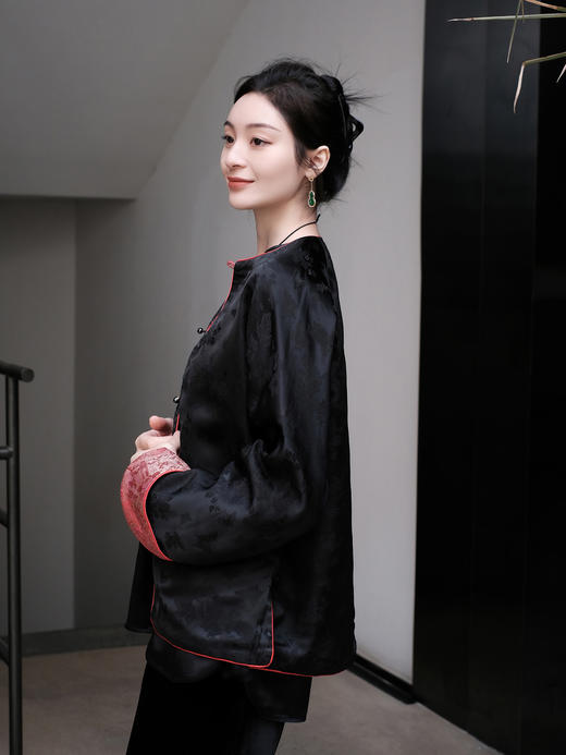 盛唐牡丹| 宋锦八达晕纹对襟外套 商品图9