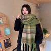 【美拉德围巾】冬天爆款 氛围感马海毛围巾 高级感格子新款围脖披肩男  商品缩略图12
