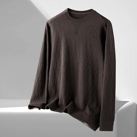 【新款DDS】大依优型大码男装圆领毛衫线衣针织衫休闲加肥加大男士胖子大码内搭上衣毛衣