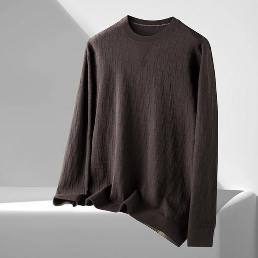 【新款DDS】大依优型大码男装圆领毛衫线衣针织衫休闲加肥加大男士胖子大码内搭上衣毛衣 商品图0