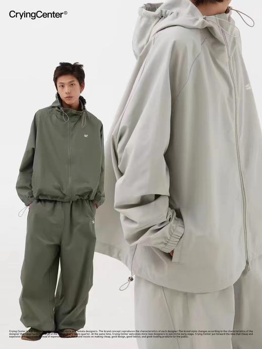 CryingCenter 戴帽运动服套装上衣运动跑步户外服 哭喊中心 商品图0