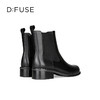 Dfuse迪芙斯2024冬季新款甜酷短靴酷帅感铆钉切尔西靴冬靴DF44116584 商品缩略图2