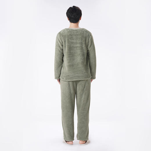 都市丽人都市锋尚睡衣亲情蜜语长袖长毛绒厚男士法兰绒套装FHT9A9 商品图5
