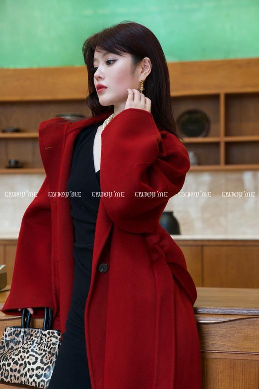 【门店同款】ENJOY冬季柔韧与共月光海面立领排扣大衣 159495842 商品图3