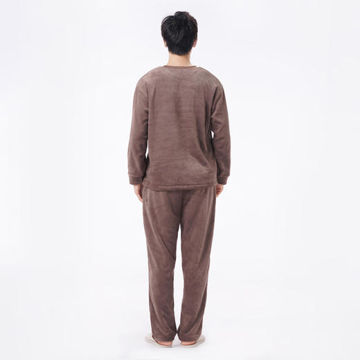都市丽人都市锋尚睡衣舒适外出长袖法兰绒厚男士法兰绒套装FHT2D5 商品图3