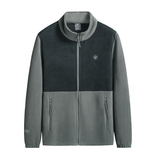 【抓绒衣】【新款DK】大依优型大码男装立领拼接夹克抓绒衣加肥加大休闲夹克胖子宽松防风外套上衣 商品图4