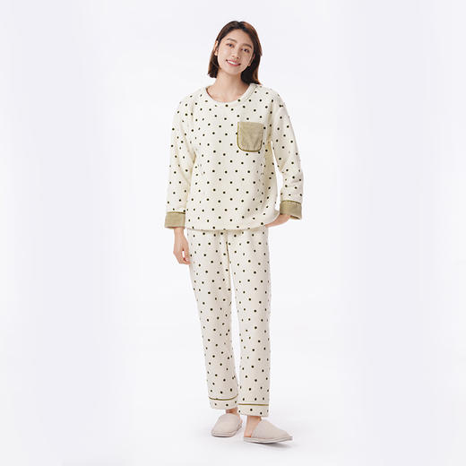 都市丽人睡衣会员精选长袖家居服米粒绒厚女士米粒绒套装LHT2N9 商品图1