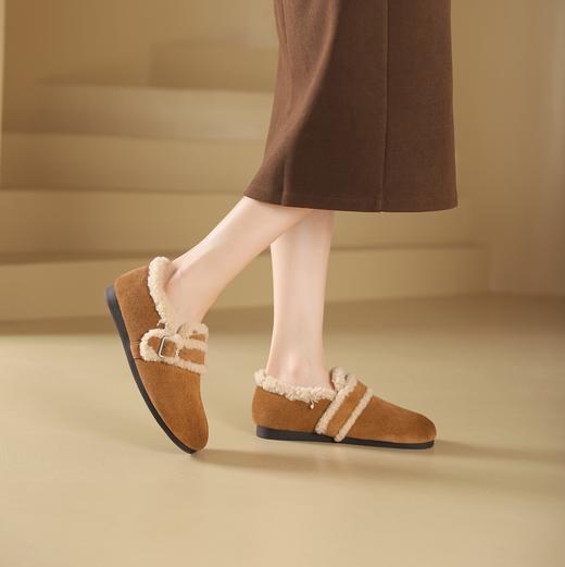 westory2024年秋冬新款优雅风平跟百搭短靴毛毛靴S24DM84871 商品图1