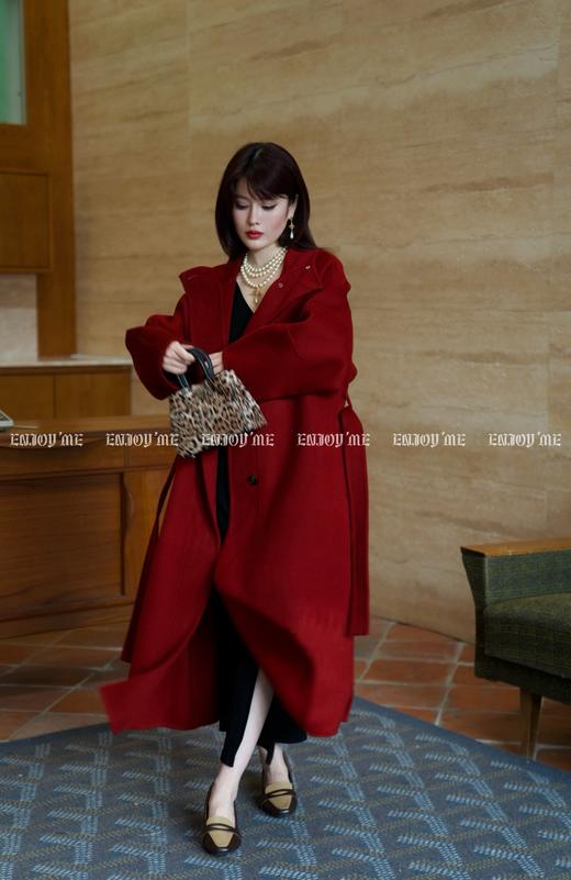 【门店同款】ENJOY冬季柔韧与共月光海面立领排扣大衣 159495842 商品图2