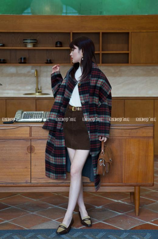 【门店同款】ENJOY冬季自由意志A字灯芯绒短半裙 159546620 商品图4