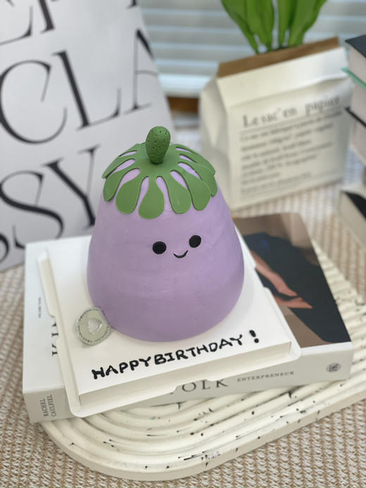 四寸茄子奶油蛋糕 下单前请仔细阅读商品详情 商品图0