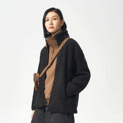 北极狐 女士羊羔毛外套 2024城市户外运动连帽抓绒夹克 04242232 商品图1