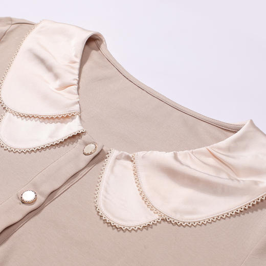 都市丽人睡衣好睡好眠长袖家居服RC50/50双面薄女士棉质套装LHT1T6 商品图4