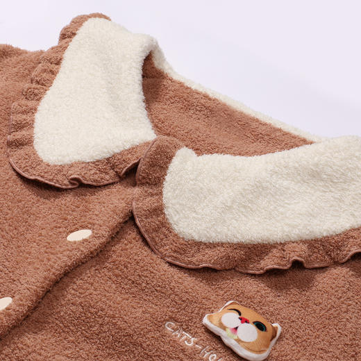 都市丽人睡衣生活家居长袖家居服仿半边绒厚女士半边绒套装LHT1P7 商品图4