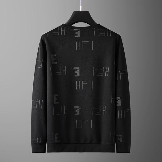 【新款DG】大依优型大码长袖卫衣圆领加肥加大肥佬休闲宽松透气上衣打底T恤 商品图2