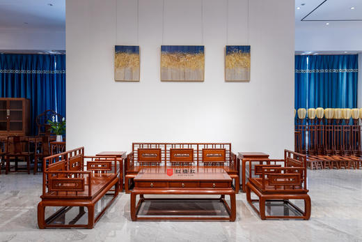 红桥红  家具严选  缅甸花梨（大果紫檀）【小轩窗 沙发 123六件套】 商品图0