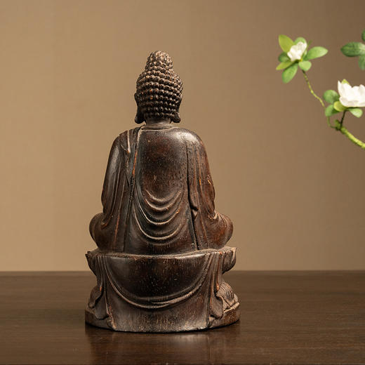 清 竹雕释迦摩尼佛像 商品图3