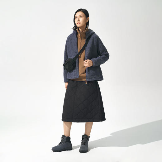 北极狐 女士连帽羊羔毛外套 2024秋冬 城市户外保暖夹克04242262 商品图2