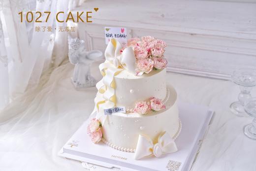 1027CAKE | 双层 鲜花蛋糕  翻糖蝴蝶结 商品图4