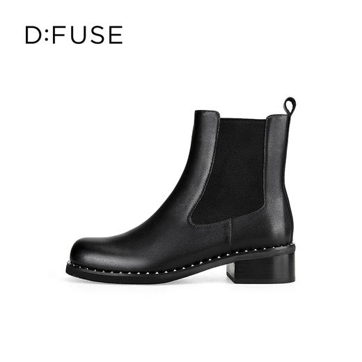 Dfuse迪芙斯2024冬季新款甜酷短靴酷帅感铆钉切尔西靴冬靴DF44116584 商品图1