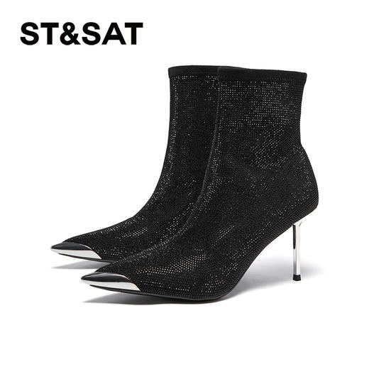 星期六气质尖头细高跟显瘦时装靴SSC4116318 商品图7