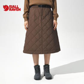 北极狐 女士棉质半身裙 秋冬菱格棉A字裙 2024过膝伞裙 05242282