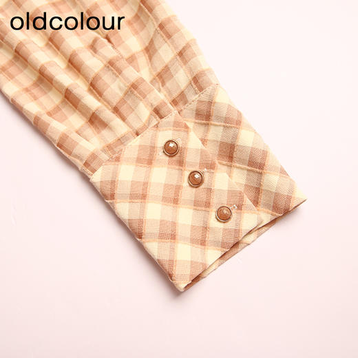 oldcolour春秋款格子衬衫气质百搭减龄长袖衬衫女DN13013006 商品图4