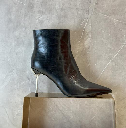 westory2024年秋冬新款优雅风中高跟小尖头百搭短靴切尔西S24DS84611 商品图1