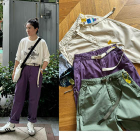 24秋-男女款｜紫标日系高腰休闲工装裤【包邮/三天无理由退换】