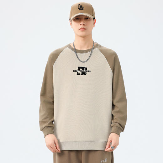 【新款DQ】大依优型大码插肩袖圆领卫衣男宽松休闲上衣胖子加肥加大男士潮流 商品图8