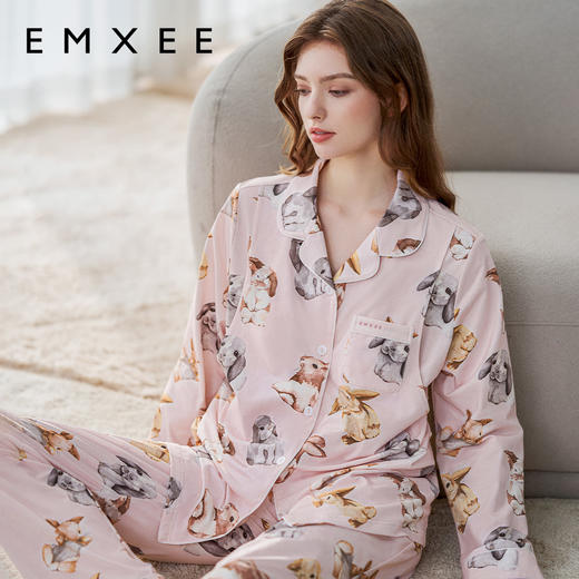 【家居服专场】EMXEE嫚熙印花哺乳家居服两件套 商品图4