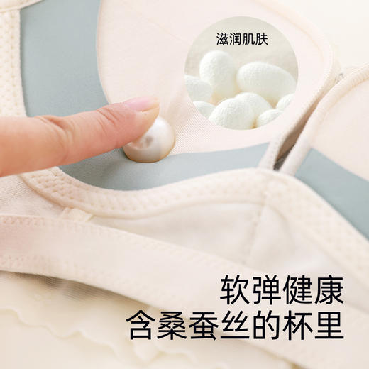 熳洁儿 内衣女小胸聚拢文胸性感蕾丝舒适无钢圈莫代尔撞色内衣23761502 商品图4