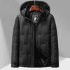 【皮羽绒】【可拆卸帽】【新款DTX】大依优型大码羽绒服皮夹克PU外套加肥加大肥佬休闲上衣男士胖子秋冬 商品缩略图0