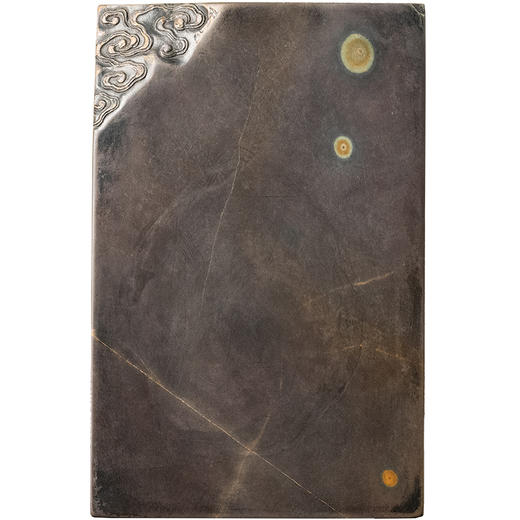 清 云纹带眼端砚（红木嵌玉砚盒） 商品图5