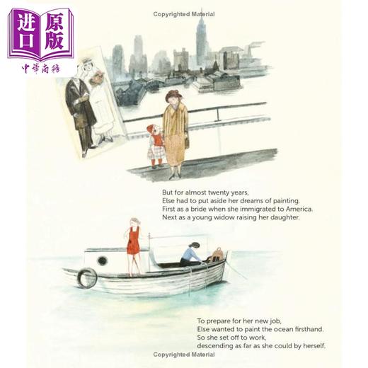 【中商原版】描绘深海奇观的埃尔斯 Else B. in the Sea 英文原版 儿童绘本 图画传记 人物故事书 精装精品绘本 进口童书 5岁+ 商品图2