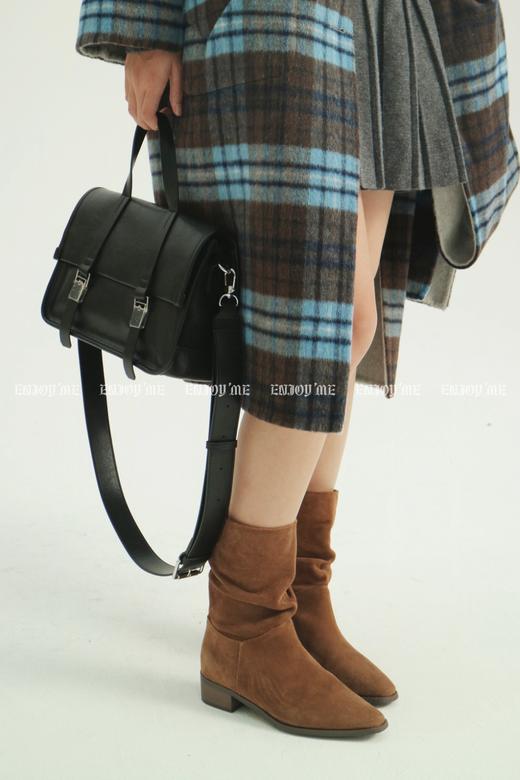 【门店同款】ENJOY冬季柔韧与共格纹复兴围巾大衣 159495172 商品图12