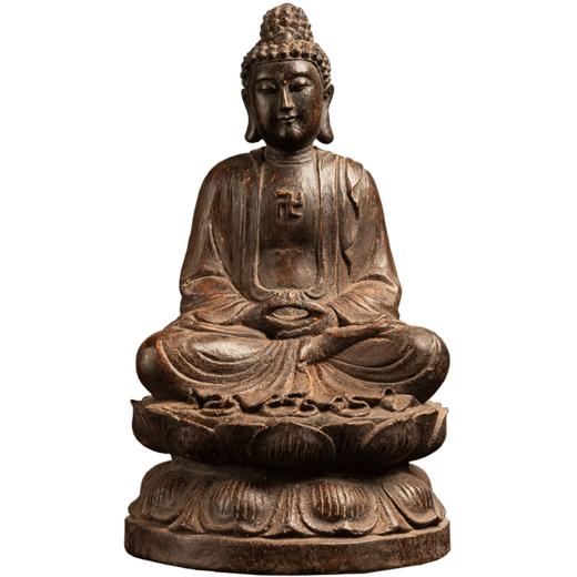 清 竹雕释迦摩尼佛像 商品图5