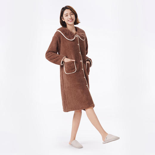 都市丽人睡衣会员精选单件袍家居服米粒绒厚女士米粒绒单件袍LHT7A9 商品图2