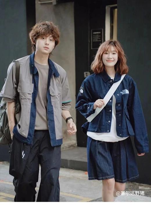 特价 北面UE先锋设计男牛仔拼接可拆卸软壳外套 商品图0