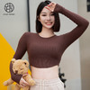 跃牌【周游世界系列】瑜伽服女螺纹短款瑜伽长袖修身运动上衣 TP0795 商品缩略图2