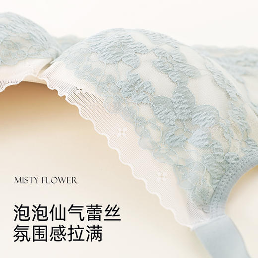 熳洁儿 内衣女小胸聚拢文胸性感蕾丝舒适无钢圈莫代尔撞色内衣23761502 商品图5
