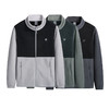 【抓绒衣】【新款DK】大依优型大码男装立领拼接夹克抓绒衣加肥加大休闲夹克胖子宽松防风外套上衣 商品缩略图7