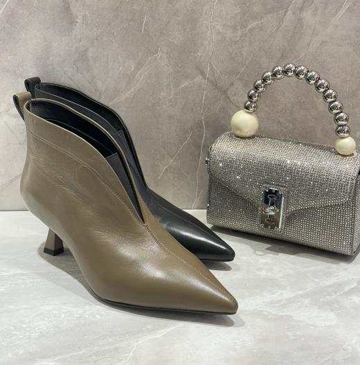 westory2024年秋冬新款优雅风细高跟百搭短靴切尔西S24DS84981 商品图0