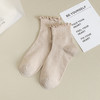 【学院风花边公主袜】袜子女春夏款木耳边短筒袜，透气好清爽无骨不硌脚，纯色简约风女士棉袜JK潮日系月子袜女袜QQ 商品缩略图8