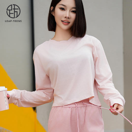 跃牌【周游世界系列】秋冬新款瑜伽服女柔软亲肤轻薄透气美国PIMA棉高士线圆领长袖 TP0782 商品图4