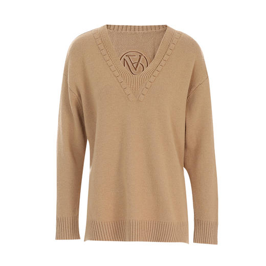 VIMAGE纬漫纪冬季新款V领慵懒风温柔宽松时尚显瘦针织衫V2201803 商品图6