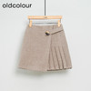 oldcolour半身裙简约时尚高腰显瘦A字百褶短裙女DL43061416 商品缩略图0