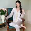 【秋冬严选❗️法式高级感家居服套装】冰丝睡衣睡裤女长袖舒适新款薄款可外穿 商品缩略图1