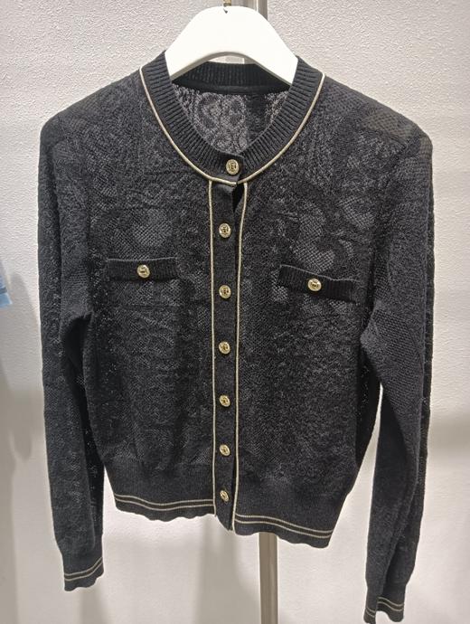 [顺丰包邮]雅莹同款21913新品绵羊毛撞色小香风暗纹提花针织开衫91 商品图7