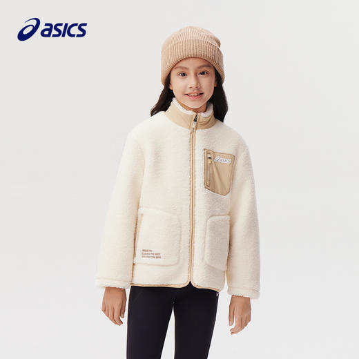 【商场同款】Asics/亚瑟士童装保暖羔羊绒外套2024年冬季新款外衣 商品图0